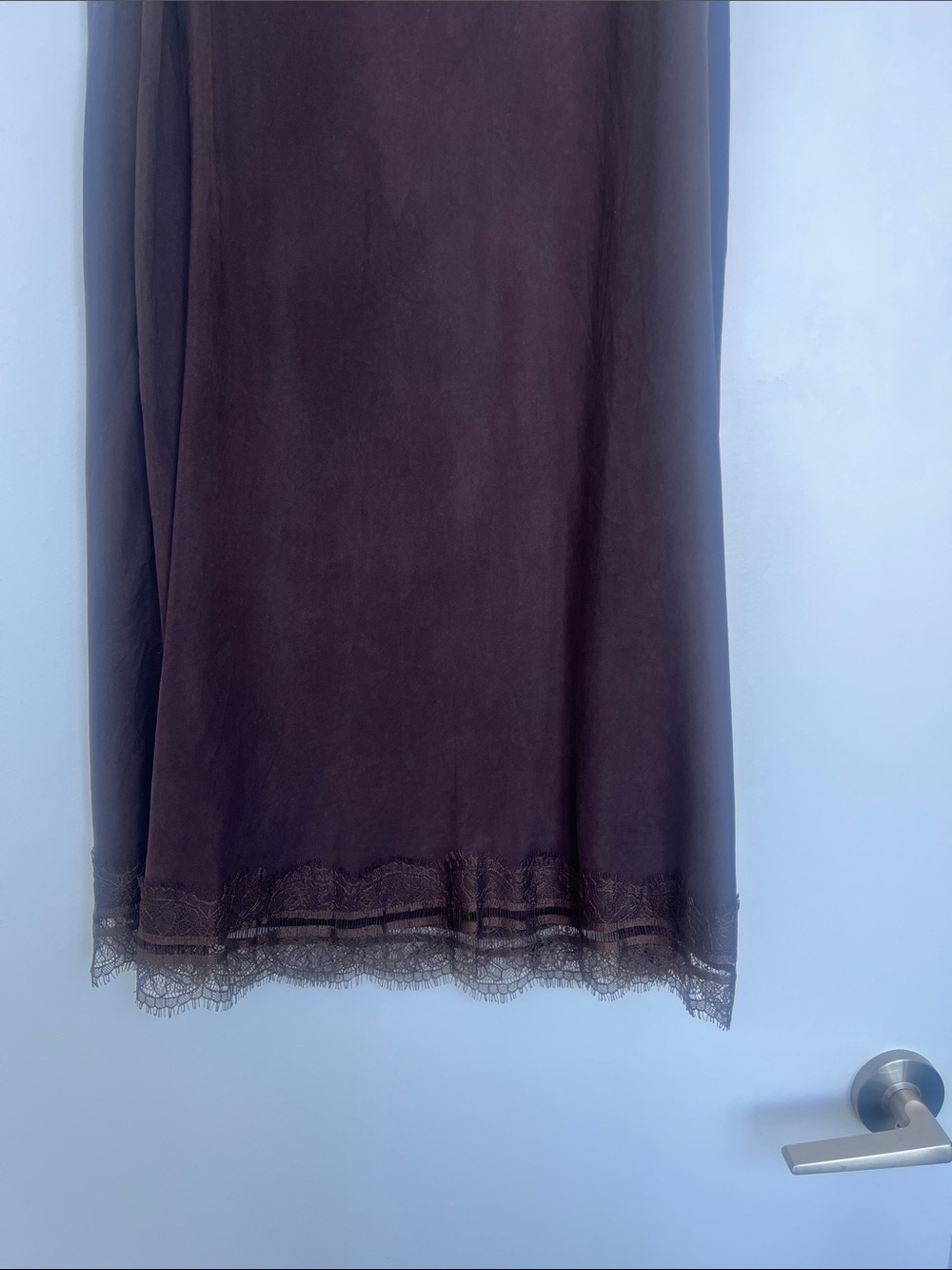 DISSH Andrea Plum Chocolate Cupro Skirt - Picture 9 of 11